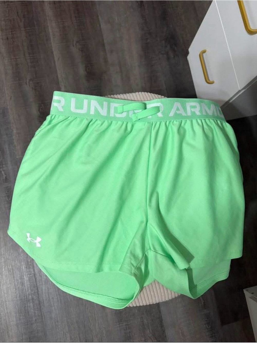 Under Armour Women's Neon Mint Athletic Running Shorts